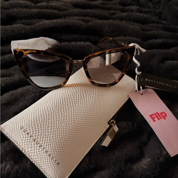 NWT Quay All Talk Neutral Australia Tortoise Sunglasses - Picture 2 of 5